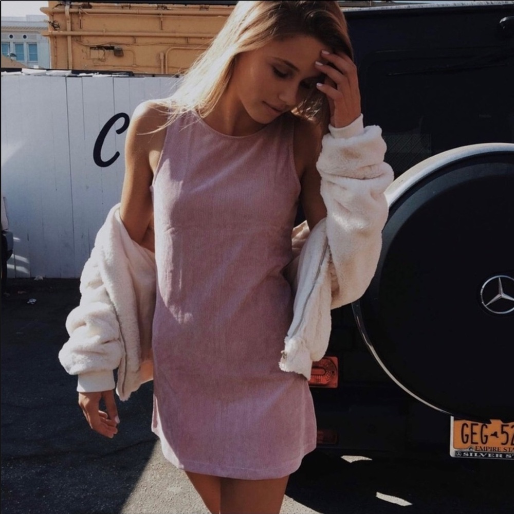 Brandy Melville Pink Dress with Cream Jacket